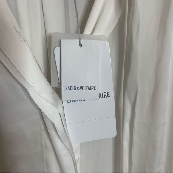 Zadig & Voltaire Twelve Satin Top Blouse New Small - Picture 9 of 10